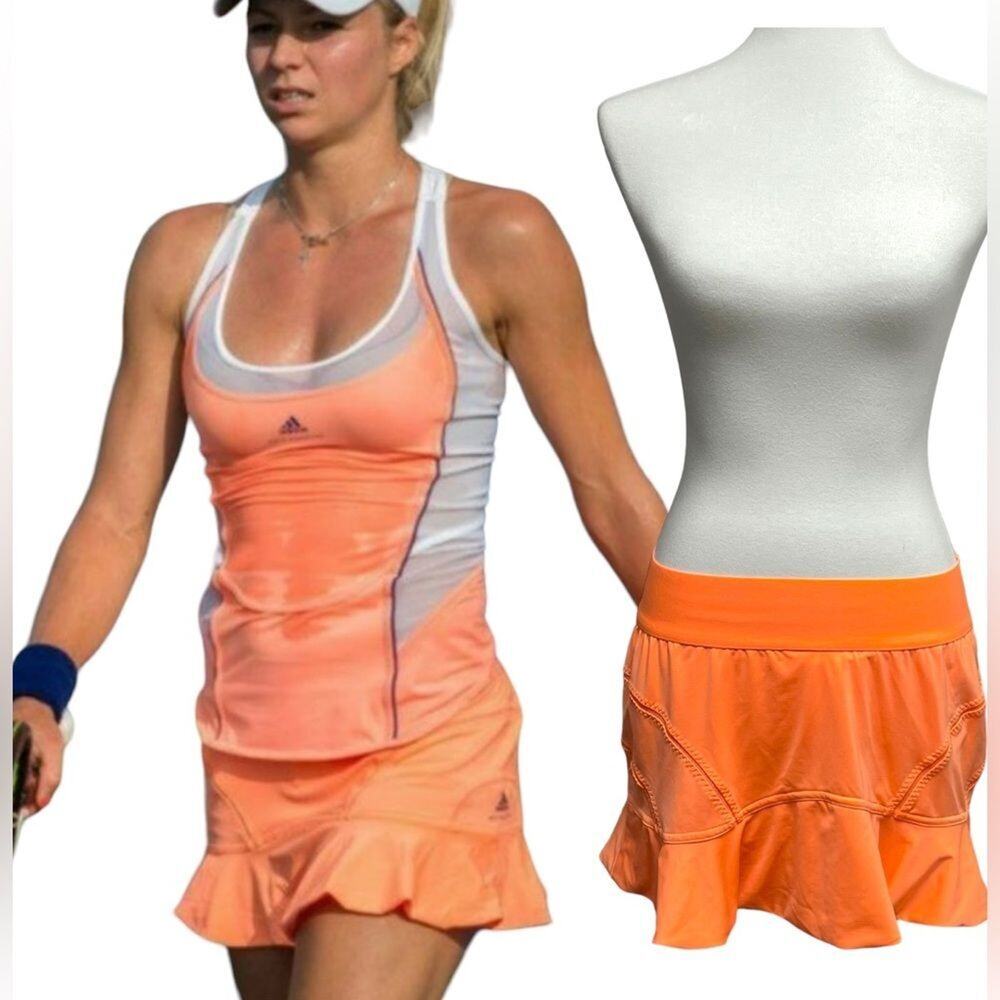 ADIDAS Stella McCartney Barricade Tennis Skirt Skort, size 44 / Large orange